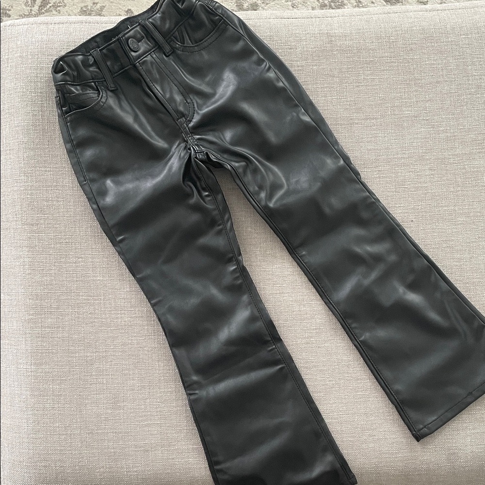 GAP Kids Black Pleather flared Pants